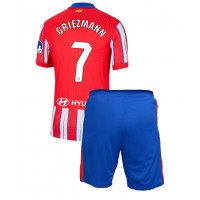 Fotballdrakt Barn Atletico Madrid Antoine Griezmann #7 Hjemmedraktsett 2024-25 Kortermet (+ Korte bukser)